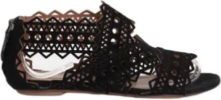 Alaïa Pre-owned Leather sandals Black Dames