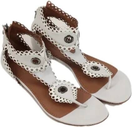 Alaïa Pre-owned Leather sandals White Dames