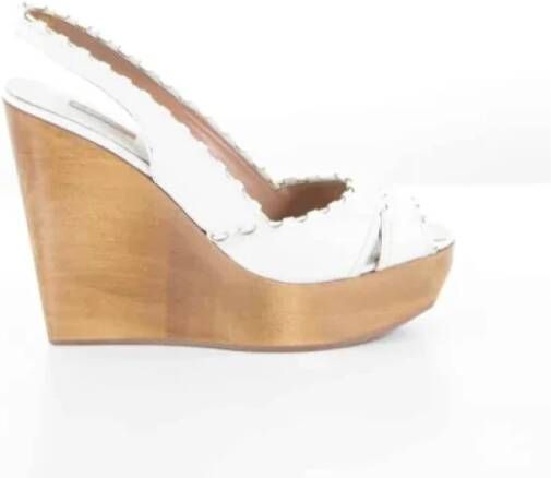 Alaïa Pre-owned Leather sandals White Dames