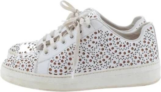 Alaïa Pre-owned Leather sneakers White Dames