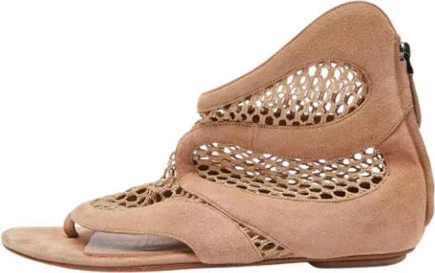 Alaïa Pre-owned Mesh flats Beige Dames