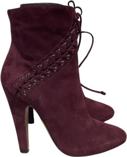 Alaïa Pre-owned Suede boots Red Dames