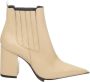 Albano Beige Leren Beatles Enkellaarzen Beige Dames - Thumbnail 1