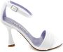 Albano Elegante Leren Hoge Hak Sandalen White Dames - Thumbnail 6