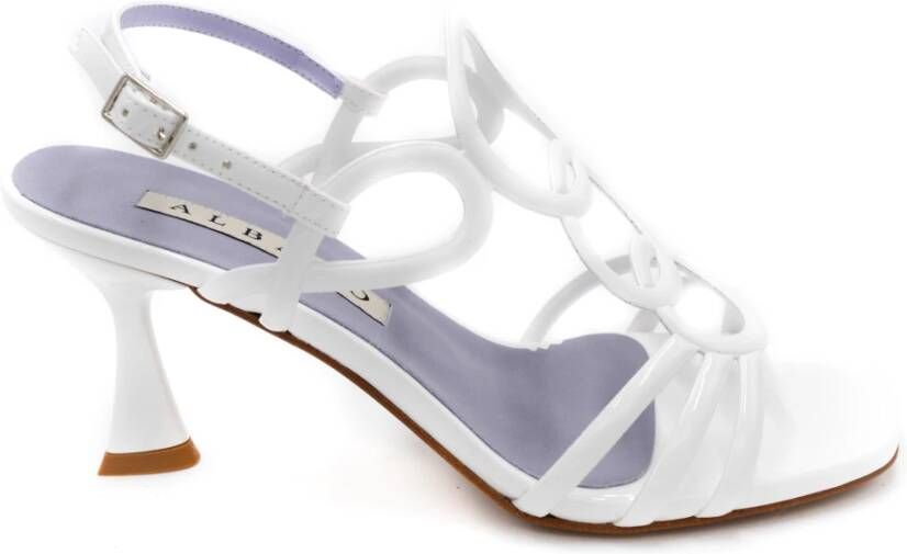 Albano Elegante High Heel Sandalen White Dames