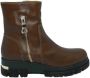 Albano Kameel Leren Jurk Booties Brown Dames - Thumbnail 1