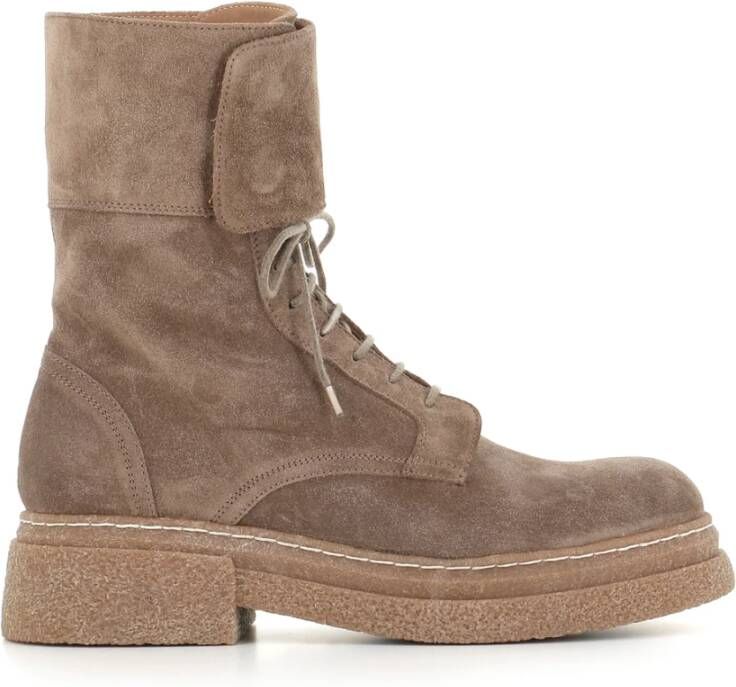 Alberto Fasciani Beige Suède Enkellaarzen met Rubberen Zool Beige Dames