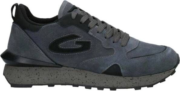 Alberto Guardiani Grijze Leren Sneakers voor Mannen Gray Heren