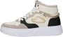 Alberto Guardiani Hoge Top Bicolor Leren Sneakers Multicolor Dames - Thumbnail 1