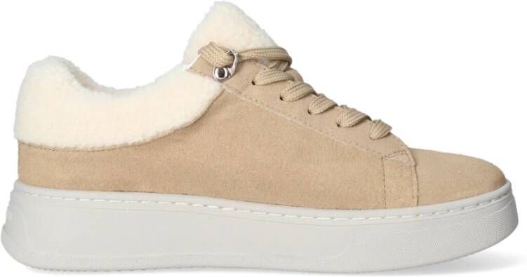 Alberto Guardiani Sneakers van suède met leren voering Beige Dames