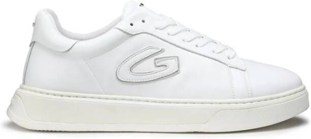 Alberto Guardiani Witte Leren Sneakers voor Mannen White Heren