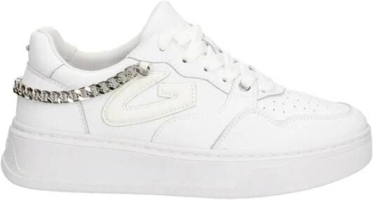 Alberto Guardiani Witte Leren Sneakers voor Vrouwen White Dames