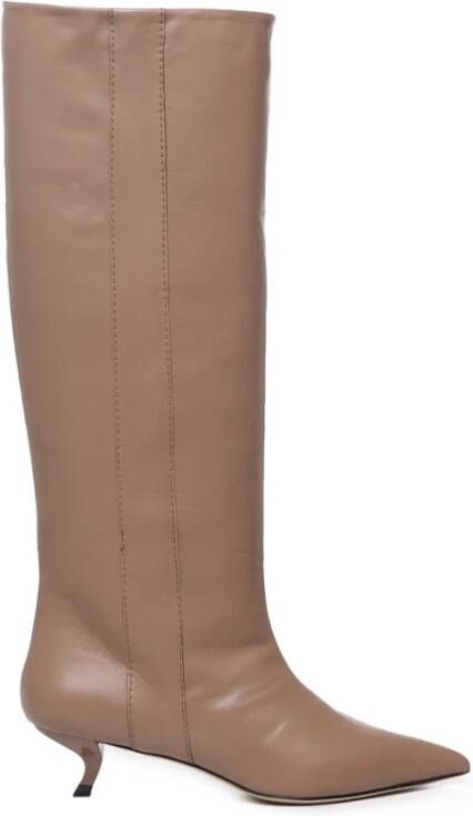 Alchimia Nude Leren Laarzen Beige Dames