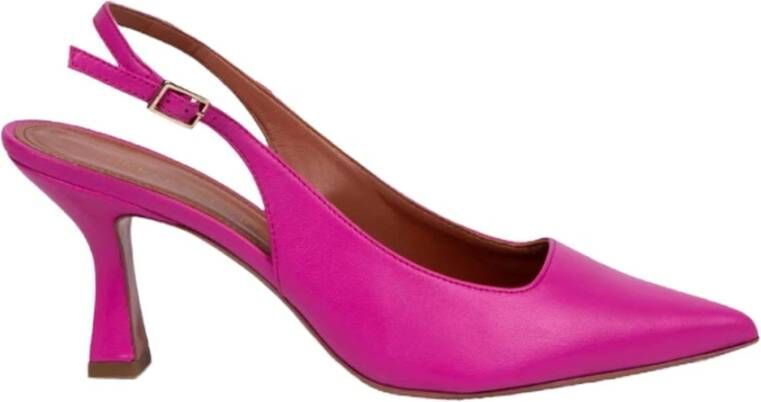 Aldo Castagna Chanel Maria Fuxia Leren Hakken Pink Dames