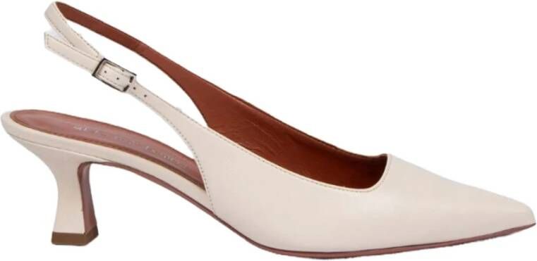 Aldo Castagna Off White Tina Leren Pumps White Dames