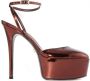 Alevi Milano Bronze High Heel Sandals Brown Dames - Thumbnail 4