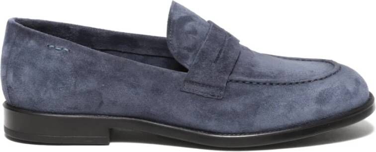 Alexander Hotto Blauwe Suède Loafer Schoenen Blue Heren