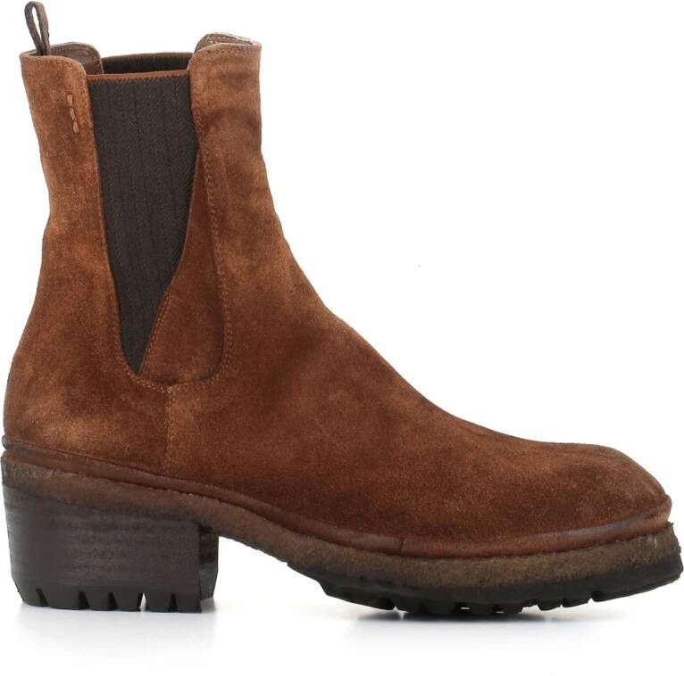 Alexander Hotto Bruine Chelsea Platte Schoenen Suède Brown Dames