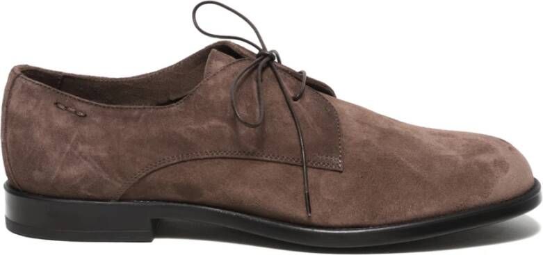 Alexander Hotto Bruine Suède Derby Schoenen Brown Heren