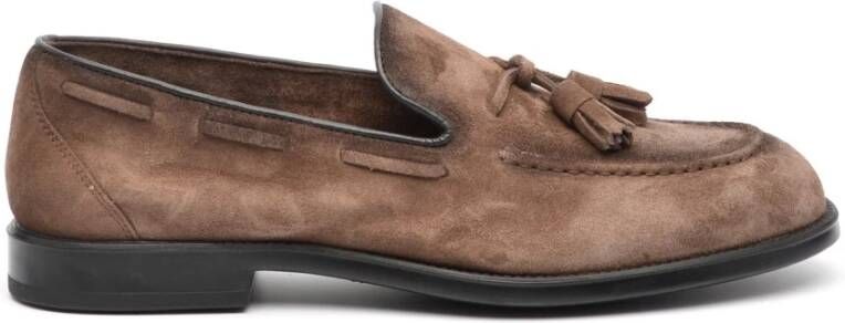 Alexander Hotto Bruine Suède Loafer met Kwastjes Brown Heren