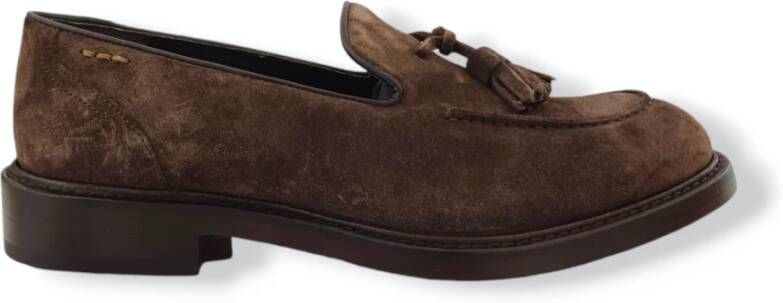 Alexander Hotto Klassieke Leren Loafer Schoenen Brown Dames