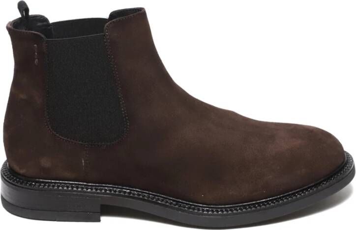 Alexander Hotto Suede Enkellaarzen Marrone Aw23 Brown Heren