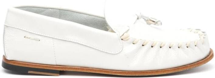 Alexander Hotto Witte Leren Loafer Schoen White Heren