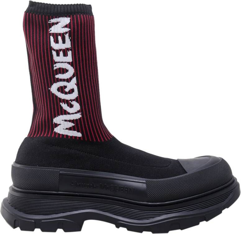 Alexander mcqueen Luxe Zwarte Enkellaarzen Aw22 Black Heren