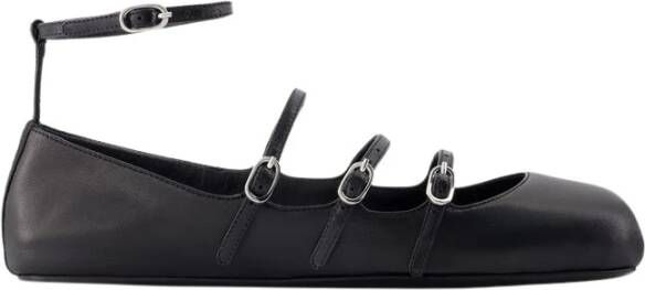 Alexander mcqueen Loafers Leather Ballerina Flat in zwart