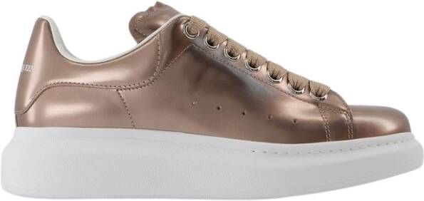 alexander mcqueen Beige Leren Oversized Sneakers Beige Dames