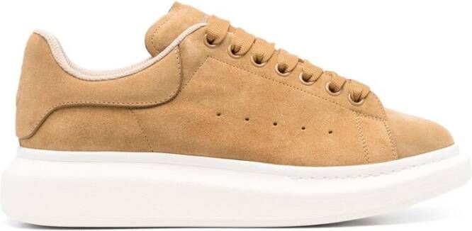 Alexander mcqueen Beige Veterschoen met Merkdetails Brown Heren