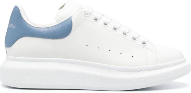 alexander mcqueen Blauwe Panelled Leren Sneakers Blue Heren