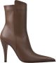 Alexander mcqueen Bruine leren enkellaarzen met schedel Brown Dames - Thumbnail 1