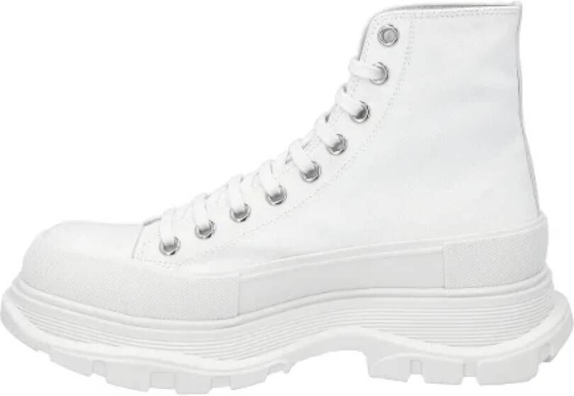 alexander mcqueen Canvas boots White Heren