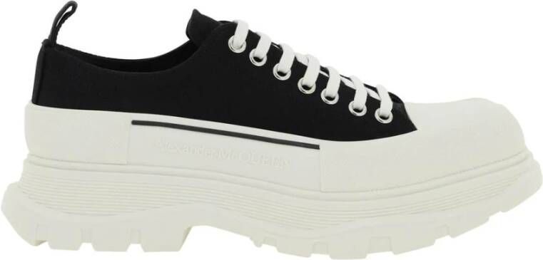 Alexander mcqueen Canvas Lace-Up Sneakers Black Dames