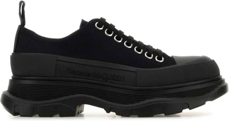 Alexander mcqueen Canvas Tread Slick Sneakers Black Dames