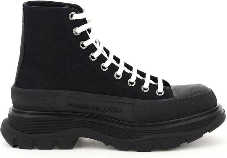 Alexander mcqueen Canvas Veterschoenen voor Heren Black Heren