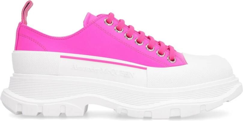 Alexander mcqueen Chunky Leren Sneakers Pink Dames