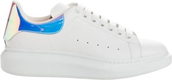 Alexander mcqueen Classic Witte Lederen Oversized Sneakers met Veters White Heren