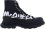 Alexander mcqueen Plateau Sneakers met wit logo print Black Dames - Thumbnail 1