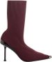 Alexander mcqueen Elegante Zwarte Slash Enkellaars Red Dames - Thumbnail 1