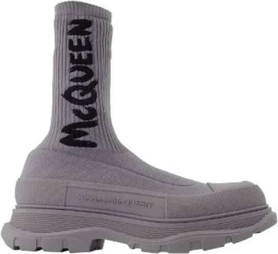 alexander mcqueen Fabric boots Gray Heren