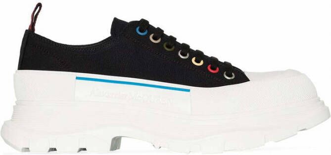 Alexander mcqueen Canvas Tread Slick Sneakers Black Heren