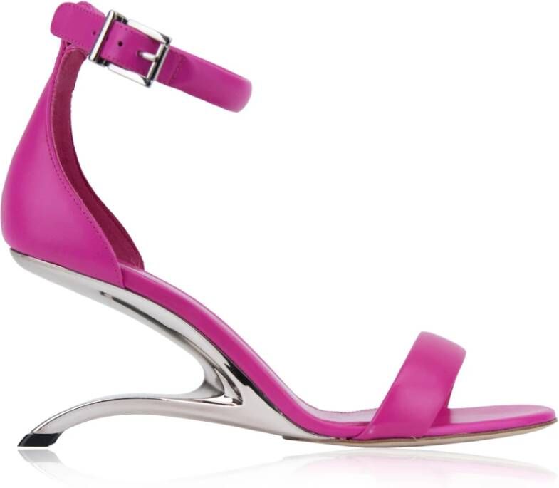 Alexander mcqueen Gesp Leren Sandalen Pink Dames