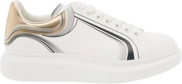 alexander mcqueen Grijze Sneakers Grafische Details Veters Gray Heren