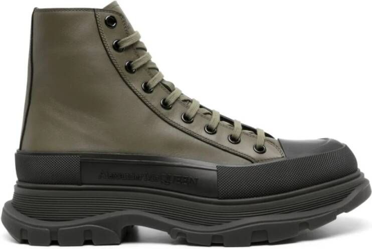 Alexander mcqueen Groene Veterschoenen met Oversized Rubberen Zool Groen Heren