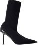 Alexander mcqueen Boots & laarzen Pointed-Toe Ankle Boots Leather Black in zwart - Thumbnail 1