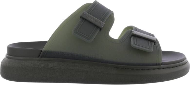 Alexander mcqueen Heren Hybrid Transparant Slide Groen Green Heren