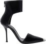 Alexander mcqueen Zwarte Zilveren Leren Sandalen Black Dames - Thumbnail 1