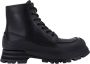 Alexander mcqueen Zwarte Veterschoenen met Flared Rubberen Zool Black Heren - Thumbnail 1